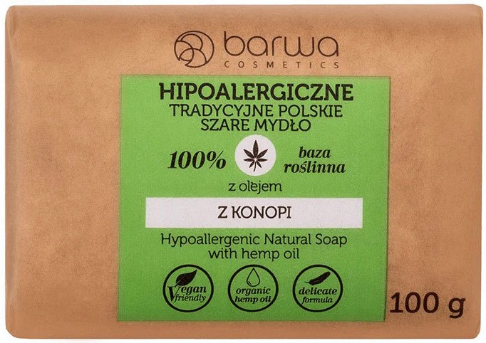 Barwa Hypoallergenic Natural Soap With Hemp Oil -        Hypoallergenic - 
