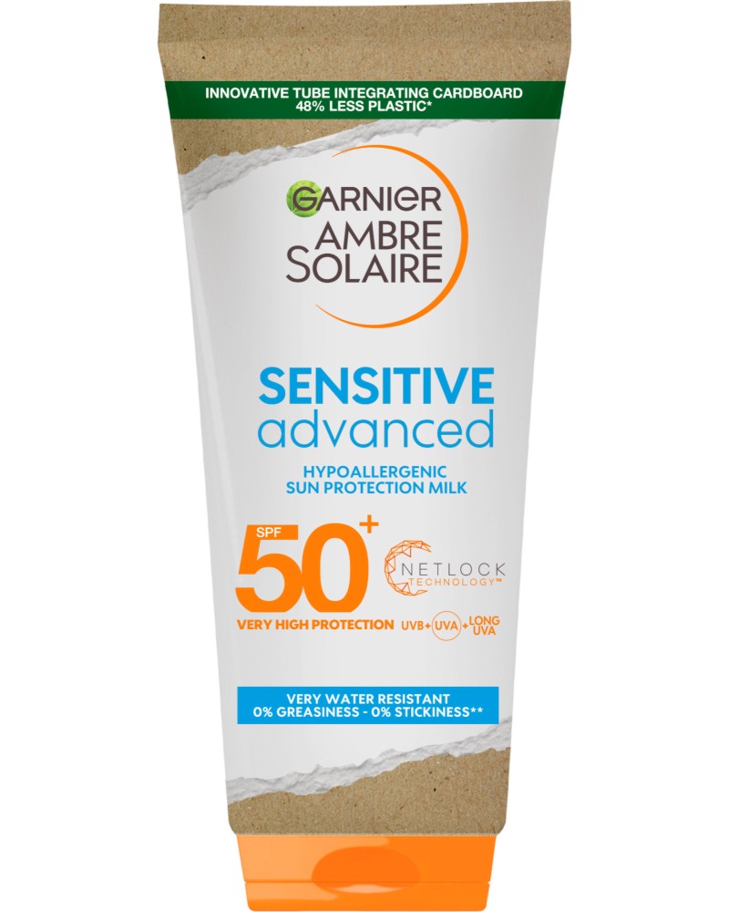 Garnier Ambre Solaire Sensitive Advanced Milk SPF 50+ -        Ambre Solaire -   