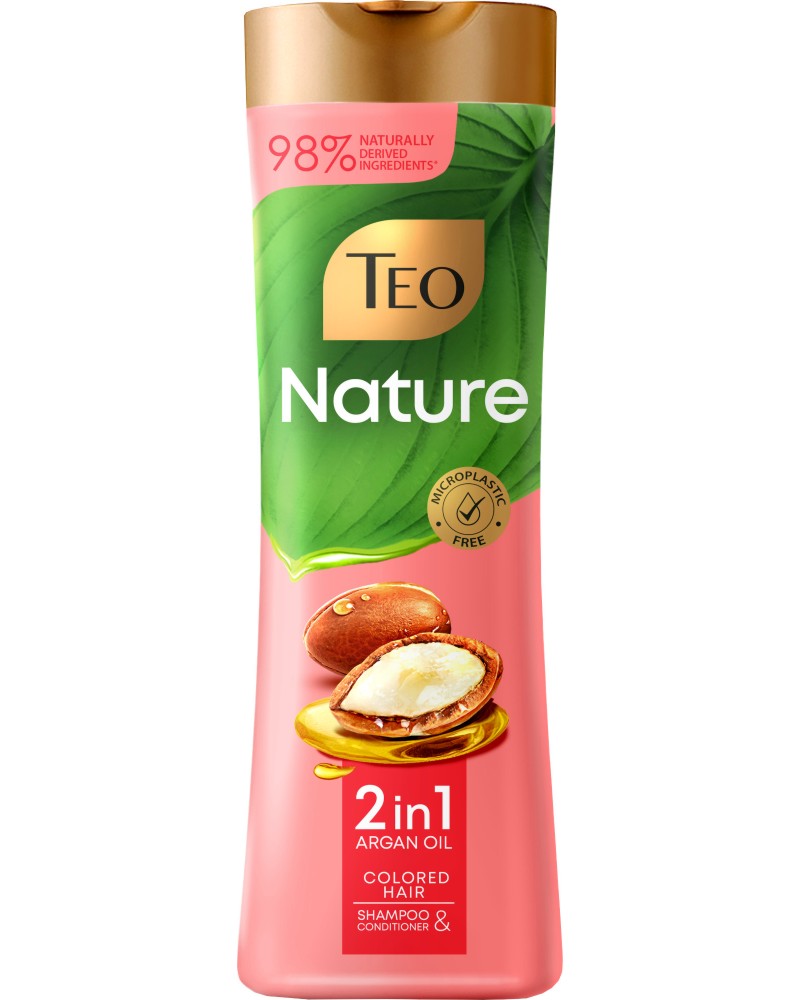 Teo Nature Argan Oil 2 in 1 Shampoo & Conditioner -    2  1        Nature - 