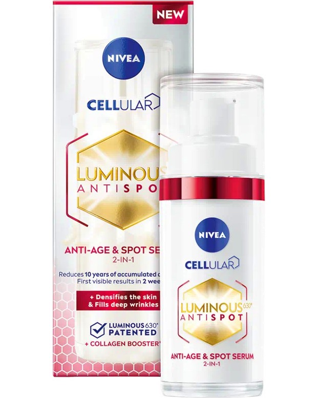 Nivea Cellular Luminous630 2 in 1 Anti-Age & Spot Serum -           Luminous630 - 