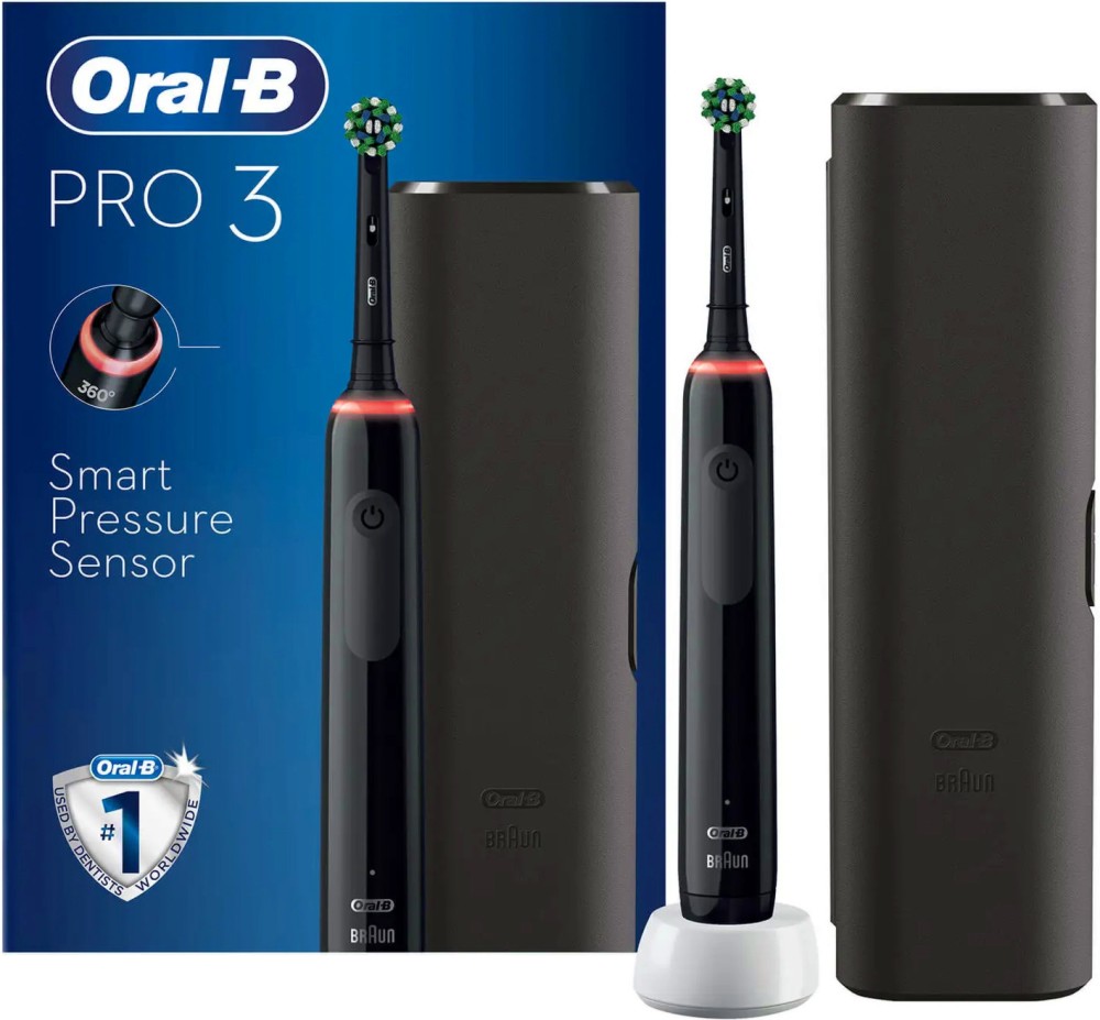 Oral-B Pro 3 3500 Cross Action + Travel Case -         - 
