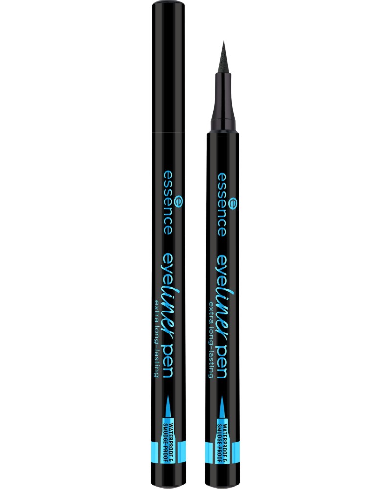 Essence Eyeliner Pen Extra Long-Lasting Waterproof & Smudge-Proof Essence Eyeliner Pen Extra Long-Lasting Waterproof & Smudge-Proof - Водоустойчива очна линия за прецизни линии и интензивен черен завършек - очна линия
