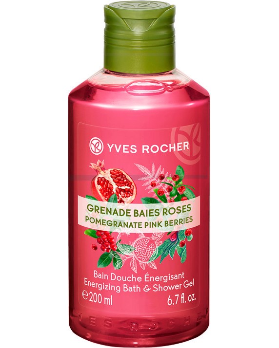 Yves Rocher Pomegranate & Pink Berries Bath & Shower Gel -                Plaisirs Nature -  