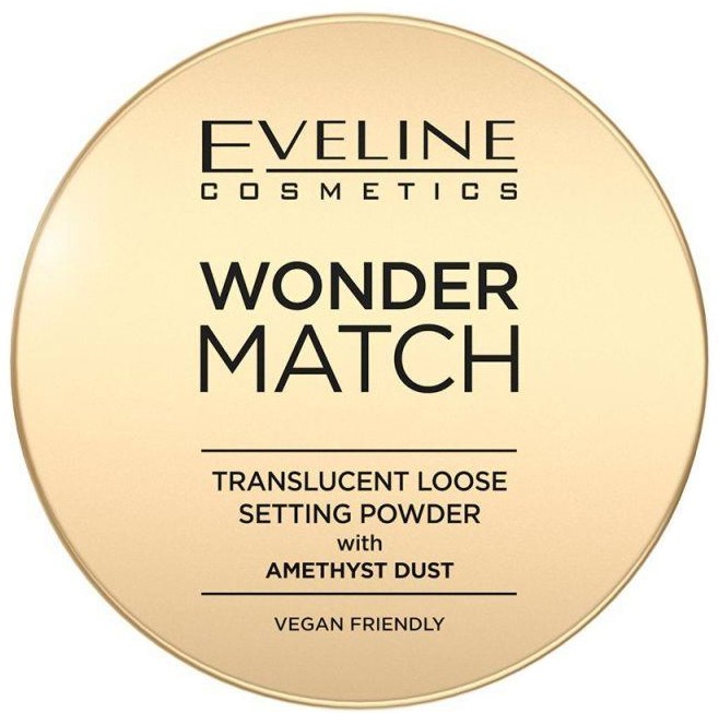 Eveline Wonder Match Translucent Loose Setting Powder Eveline Wonder Match Translucent Loose Setting Powder - Прозрачна пудра за лице с прах от аметист от серията Wonder Match - пудра