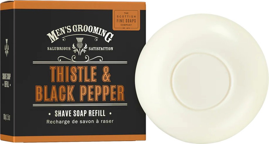 Scottish Fine Soaps Men's Grooming Thistle & Black Pepper Shave Soap -      Men's Grooming - 