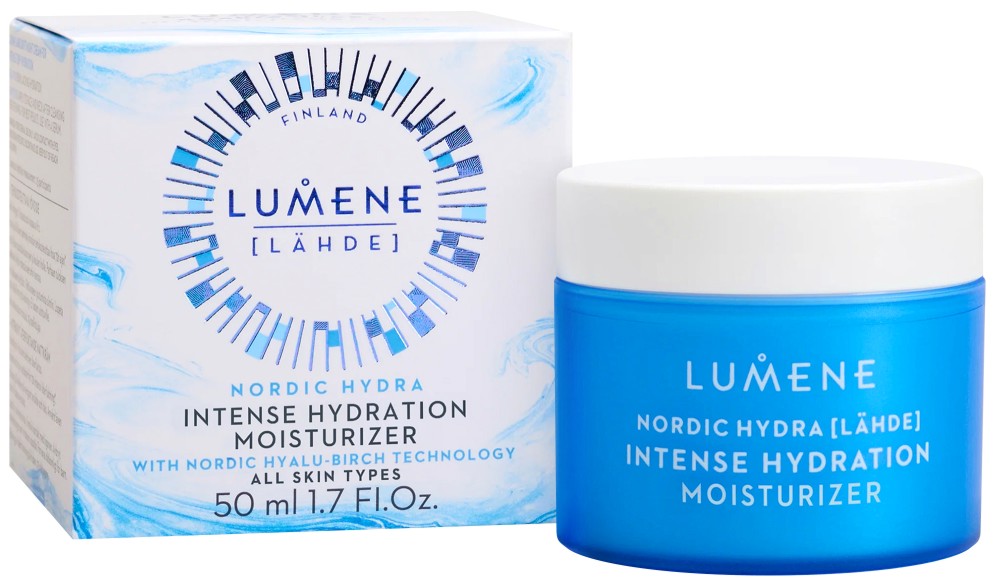Lumene Lahde Nordic Hydra Intense Hydration Moisturizer Lumene Lahde Nordic Hydra Intense Hydration Moisturizer - Интензивно хидратиращ дневен крем за лице от серията Lahde - крем
