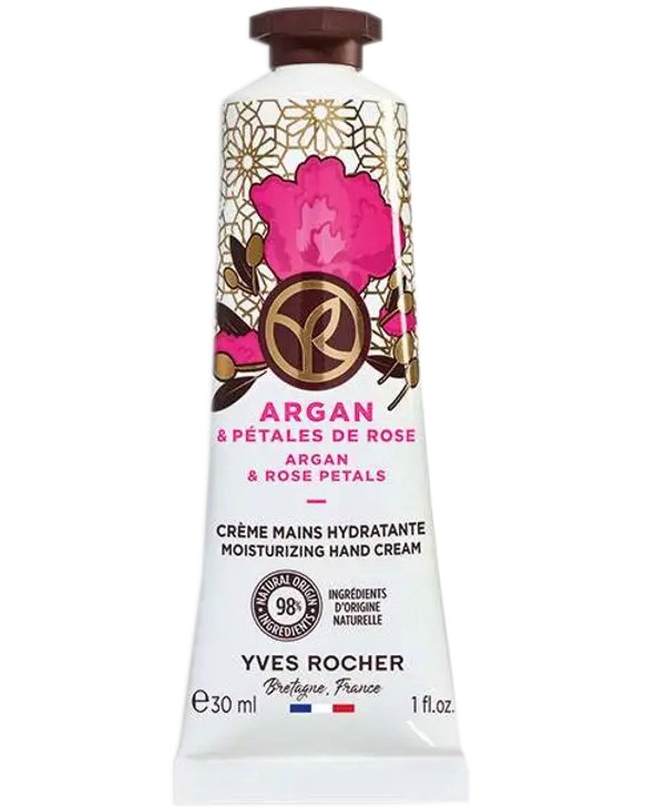 Yves Rocher Argan & Rose Petals Moisturizing Hand Cream -             Argan & Rose Petals - 