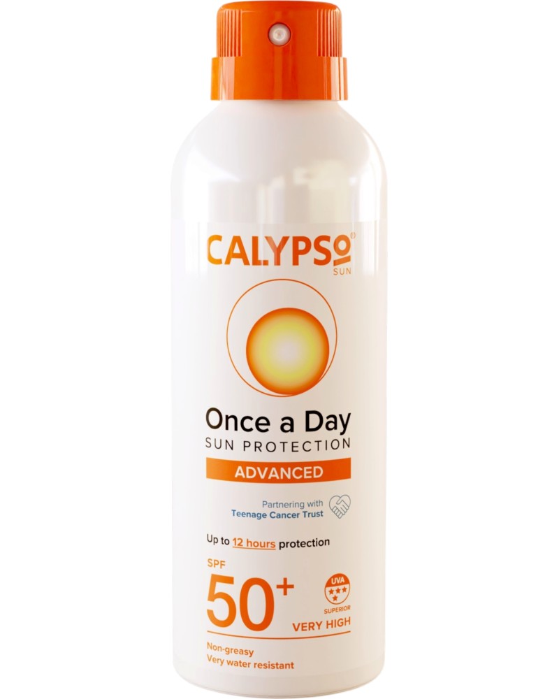 Calypso Sun Once a Day Sun Protection Spray SPF 50+ Calypso Sun Once a Day Sun Protection Spray SPF 50+ - Слънцезащитен спрей с дълготрайно действие - продукт