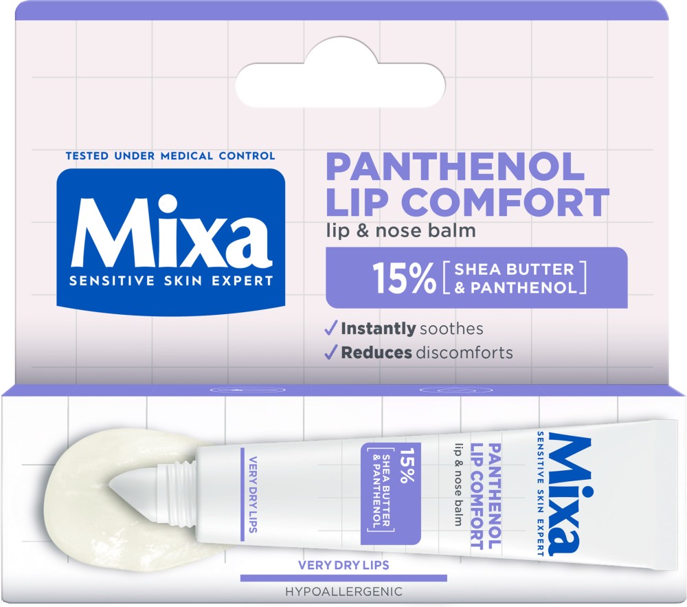 Mixa Panthenol Lip Comfort Lip & Nose Balm - ������ �� ����� � ������ ����� ���� � 15% ����� �� ��� � �������� - ������