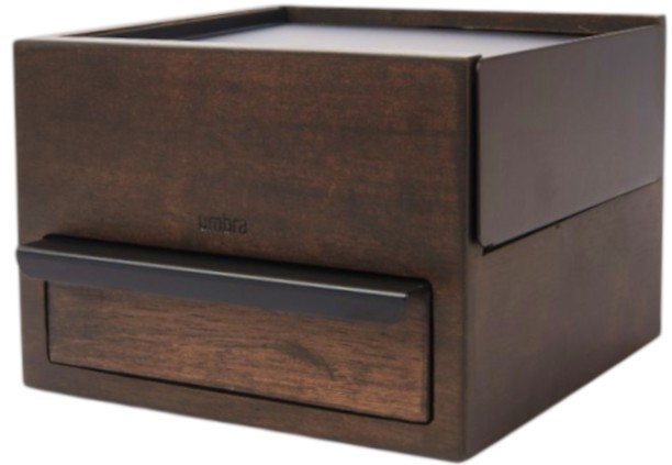 Кутия за бижута и гримове UMBRA Mini Stowit Кутия за бижута и гримове UMBRA Mini Stowit - 15 x 17 x 11 cm, цвят орех - продукт