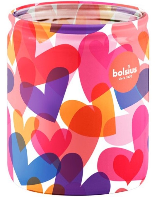 �������� ���� Bolsius Colorful Hearts - 100 g, � ������ �� ��������� - �������