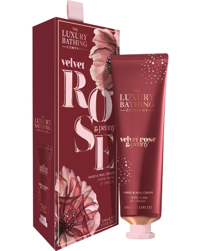 The Luxury Bathing Company Velvet Rose & Peony Hand & Nail Cream -            - 