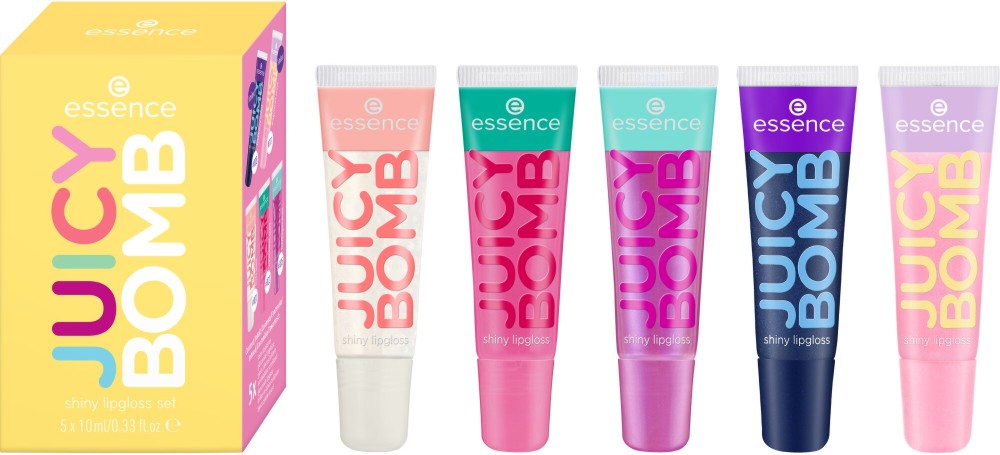 Essence Juicy Bomb Shiny Lipgloss Set - �������� �������� �������� �� ����� - �����