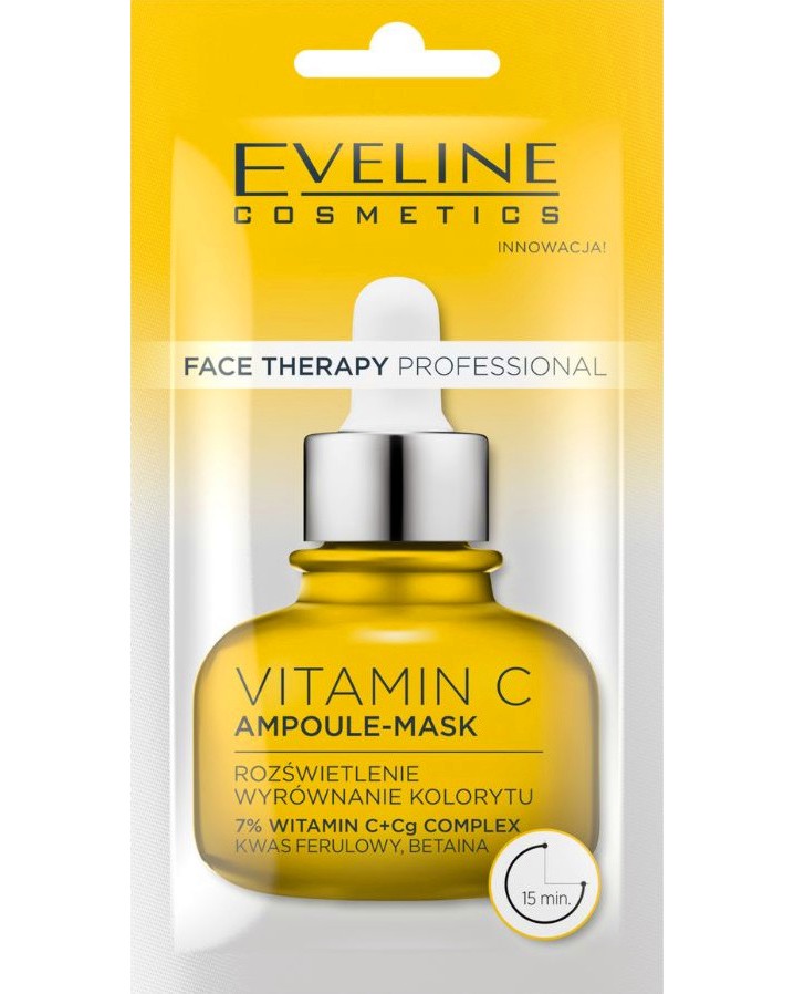 Eveline Face Therapy Professional Vitamin C Ampoule-Mask -       C   Face Therapy Professional - 