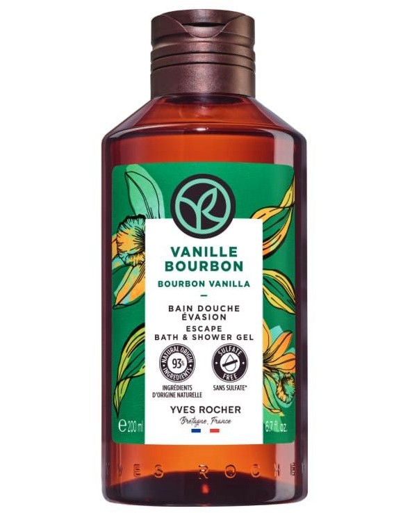 Yves Rocher Bourbon Vanilla Bath & Shower Gel Yves Rocher Bourbon Vanilla Bath & Shower Gel - Душ гел и пяна за вана с аромат на ванилия от серията Bourbon Vanilla - душ гел