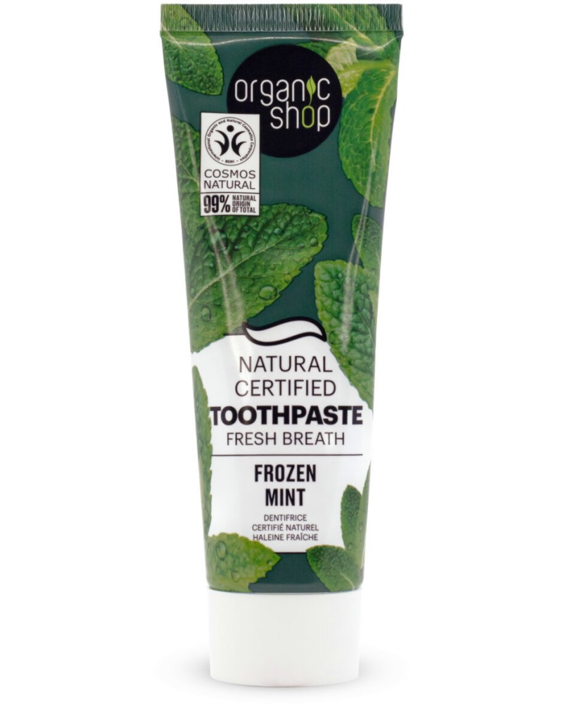 Organic Shop Fresh Breath Frozen Mint Toothpaste -       -   