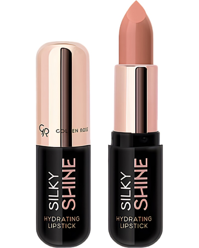 Golden Rose SILKY SHINE Hydrating Lipstick Golden Rose SILKY SHINE Hydrating Lipstick - Хидратиращо серум червило за устни с естествен сияен завършек - червило