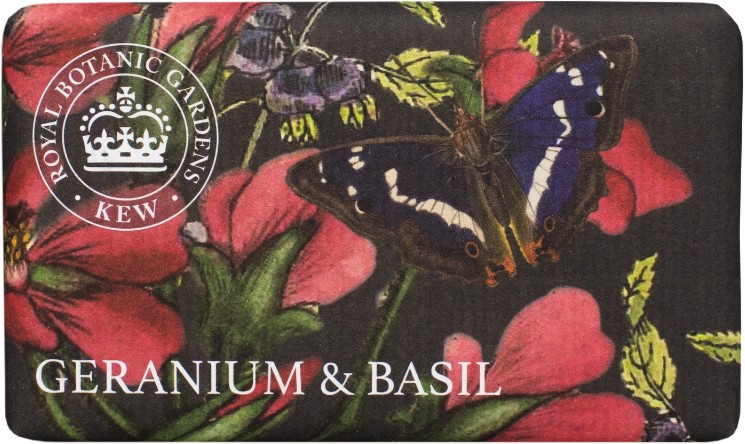 English Soap Company Geranium & Basil Soap English Soap Company Geranium & Basil Soap - Луксозен сапун с аромат на здравец и босилек - сапун