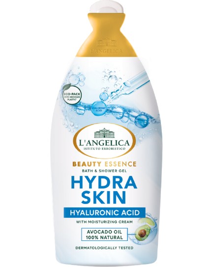 L'Angelica Beauty Essence Hydra Skin Bath & Shower Gel L'Angelica Beauty Essence Hydra Skin Bath & Shower Gel - Душ гел и пяна за вана с хиалуронова киселина от серията Beauty Essence - душ гел