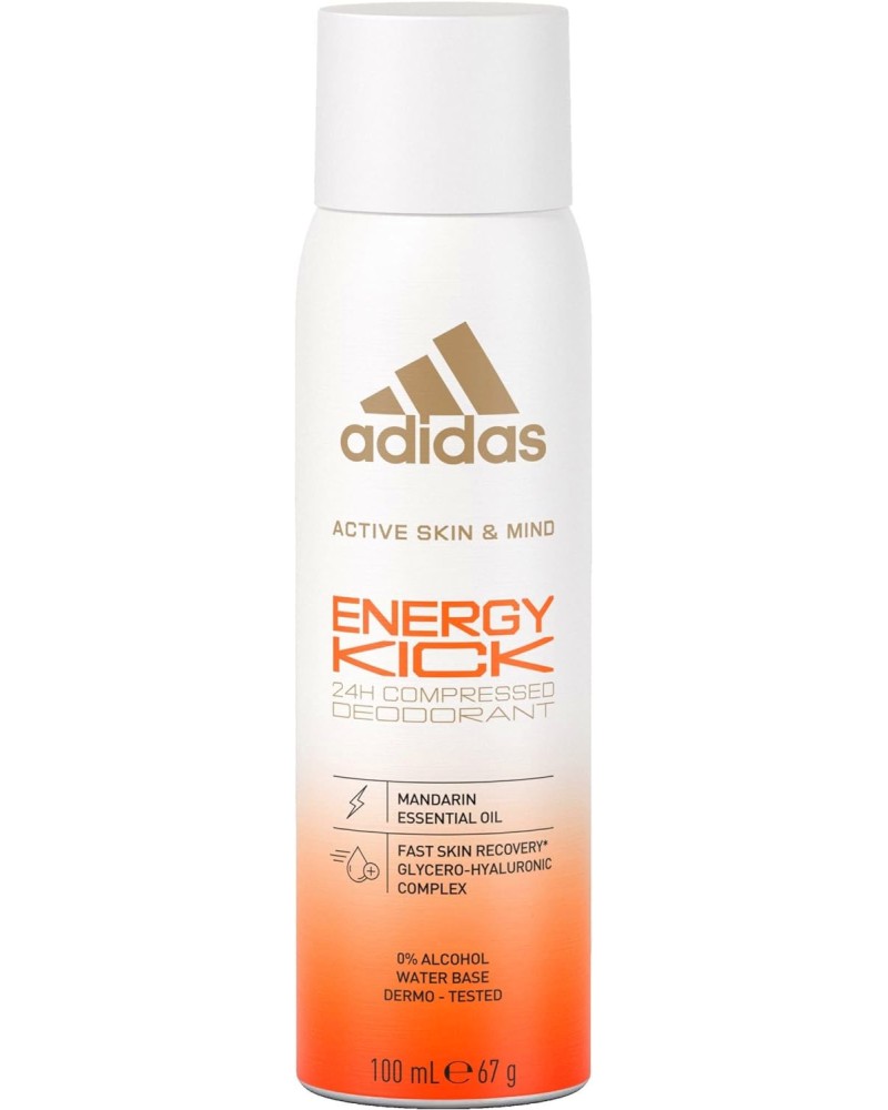 Adidas Energy Kick 24H Compressed Deodorant -        Energy Kick - 
