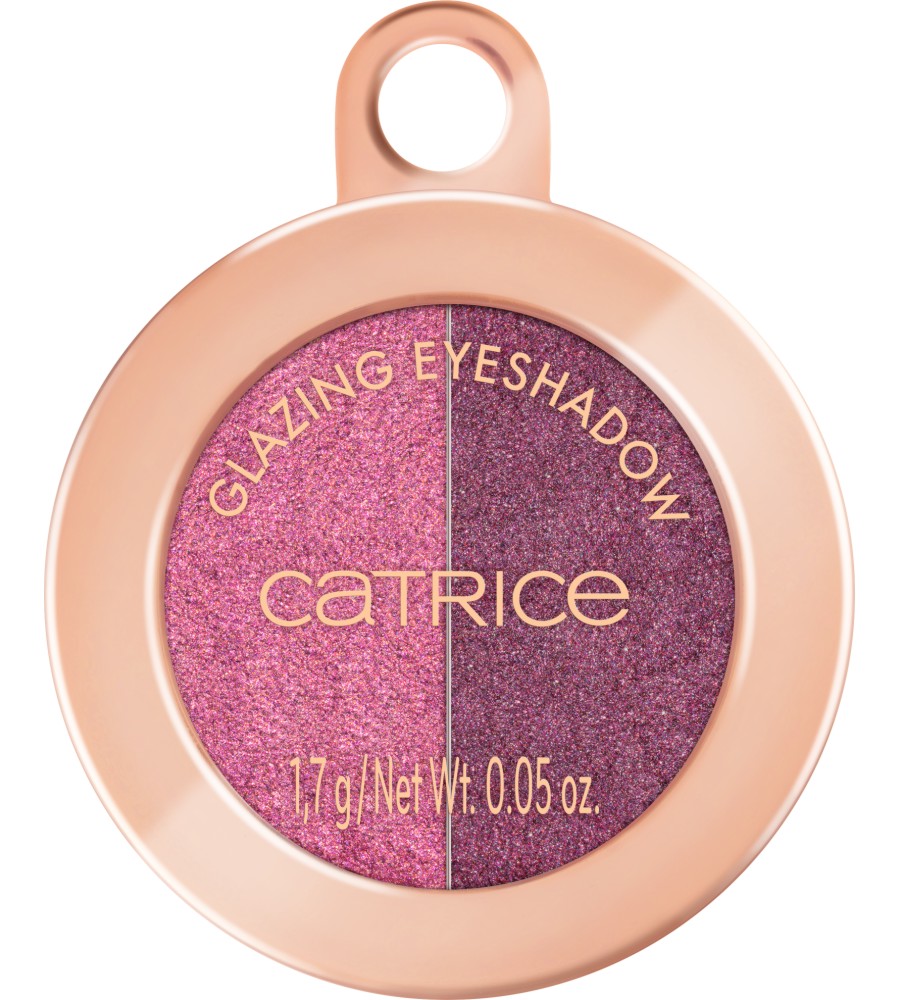 Catrice Hollyglazing Glazing Eyeshadow Catrice Hollyglazing Glazing Eyeshadow - Блестящи дуо сенки за очи с колекционерски ключодържател от серията Hollyglazing - сенки