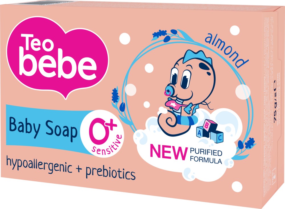 Teo Bebe Almond Baby Soap Teo Bebe Almond Baby Soap - Бебешки сапун с аромат на бадем - сапун