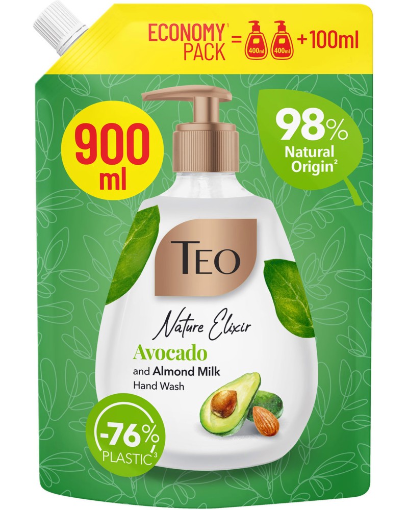 Teo Nature Elixir Avocado and Almond Milk Hand Wash - �������� �� ����� ����� - �����