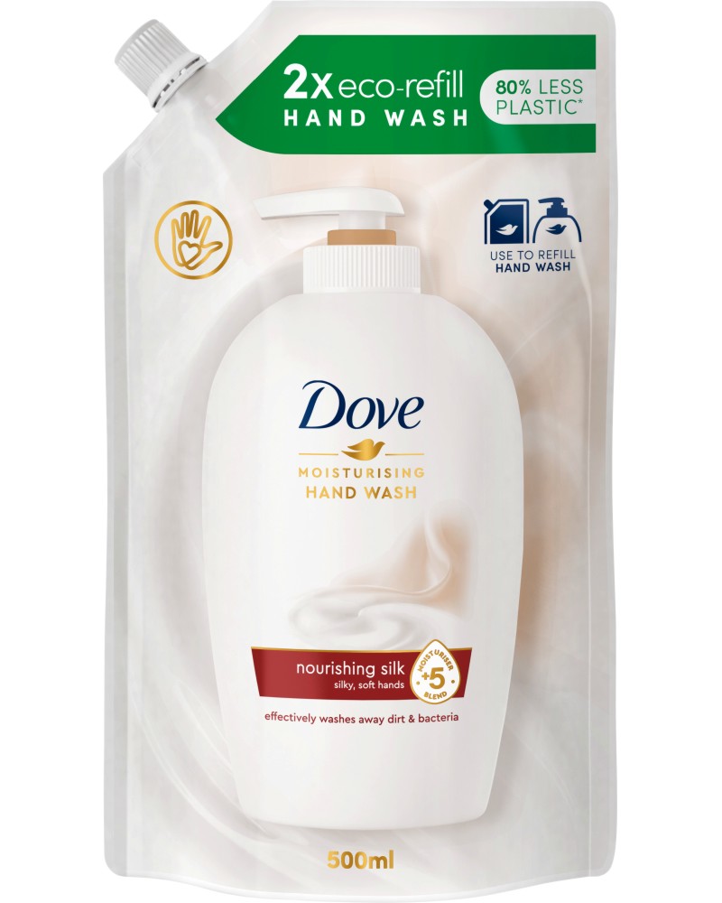 Dove Nourishing Silk Hand Wash Refil Bag Dove Nourishing Silk Hand Wash Refil Bag - Пълнител за течен сапун - сапун