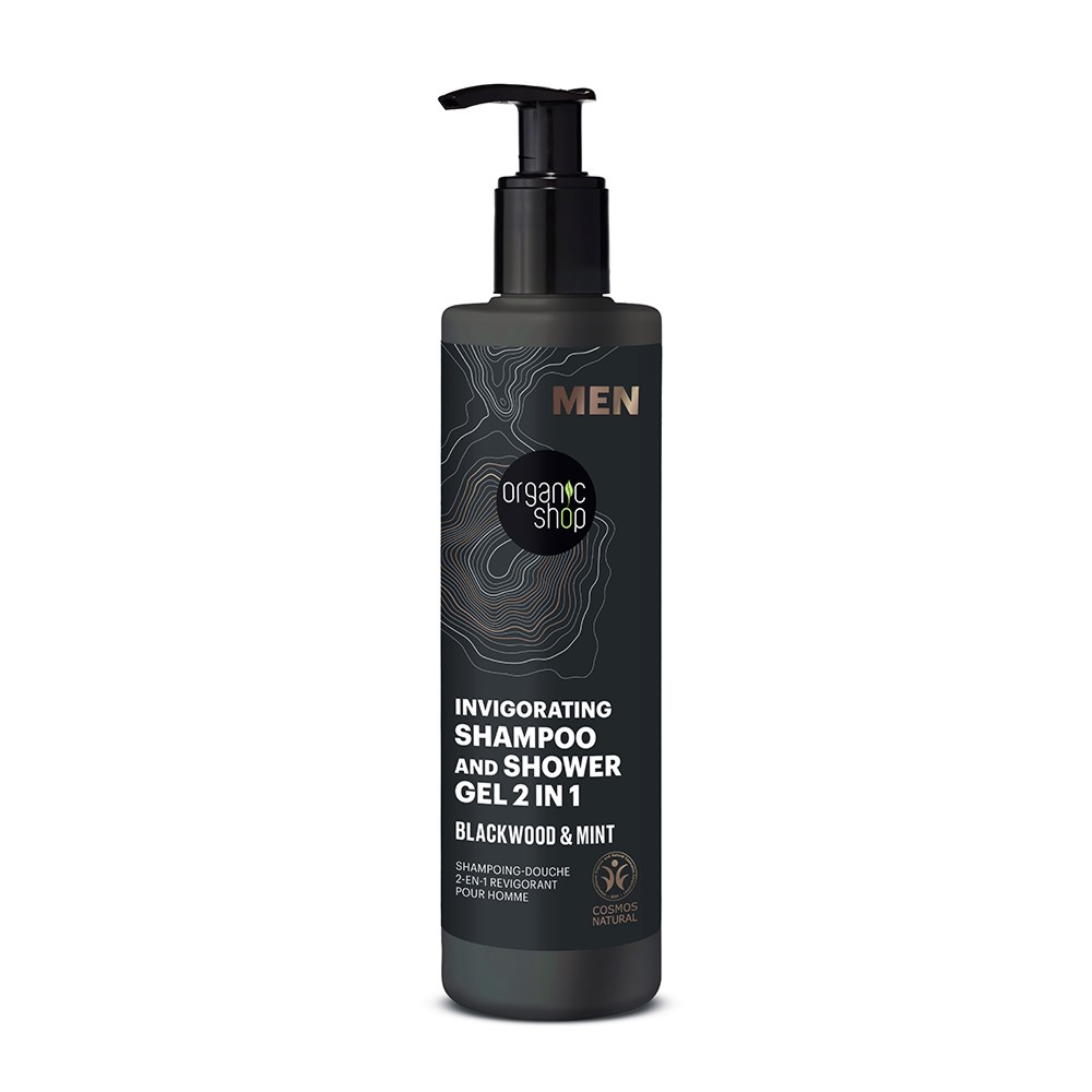 Organic Shop Blackwood & Mint Shampoo & Shower Gel 2 in 1 -        2  1         - 