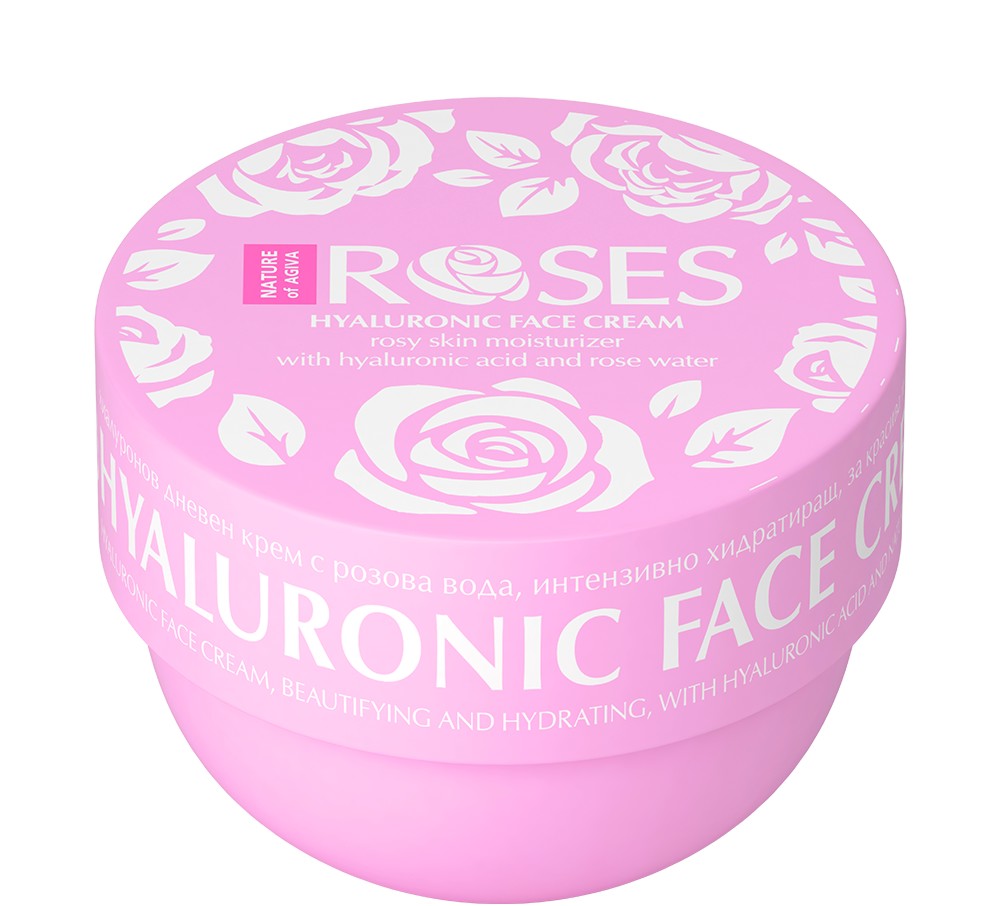 Nature of Agiva Roses Hyaluronic Face Cream Nature of Agiva Roses Hyaluronic Face Cream - Интензивно хидратиращ крем за лице с хиалурон и натурална розова вода от серията Miracle Rose - крем
