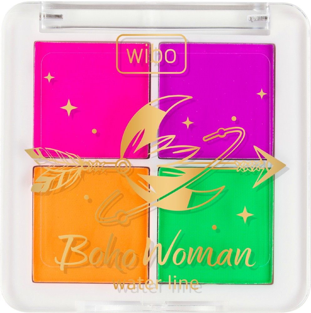 Wibo Boho Woman Water Line Wibo Boho Woman Water Line - Палитра с 4 цвята очна линия - очна линия
