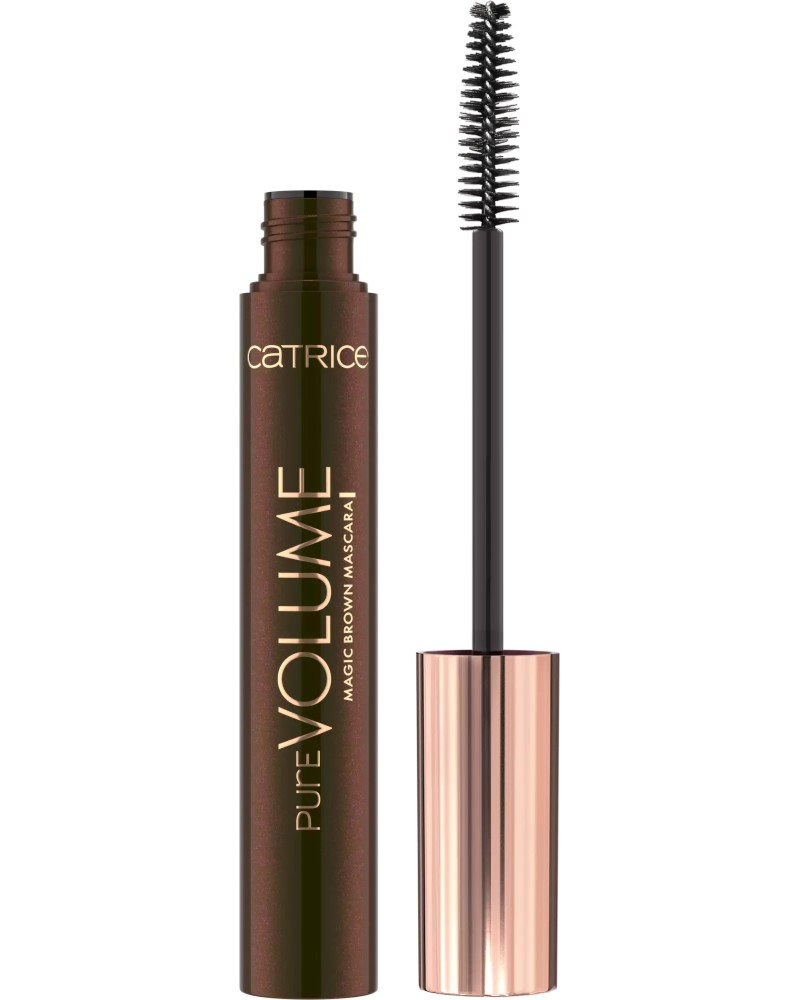 Catrice Pure Volume Magic Brown Mascara Catrice Pure Volume Magic Brown Mascara - Кафява спирала за дълги и обемни мигли - спирала
