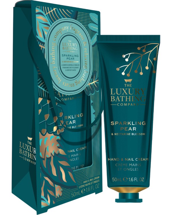 The Luxury Bathing Company Sparkling Pear & Nectarine Blossom The Luxury Bathing Company Sparkling Pear & Nectarine Blossom - Крем за ръце и нокти с аромат на круша и нектарина - продукт