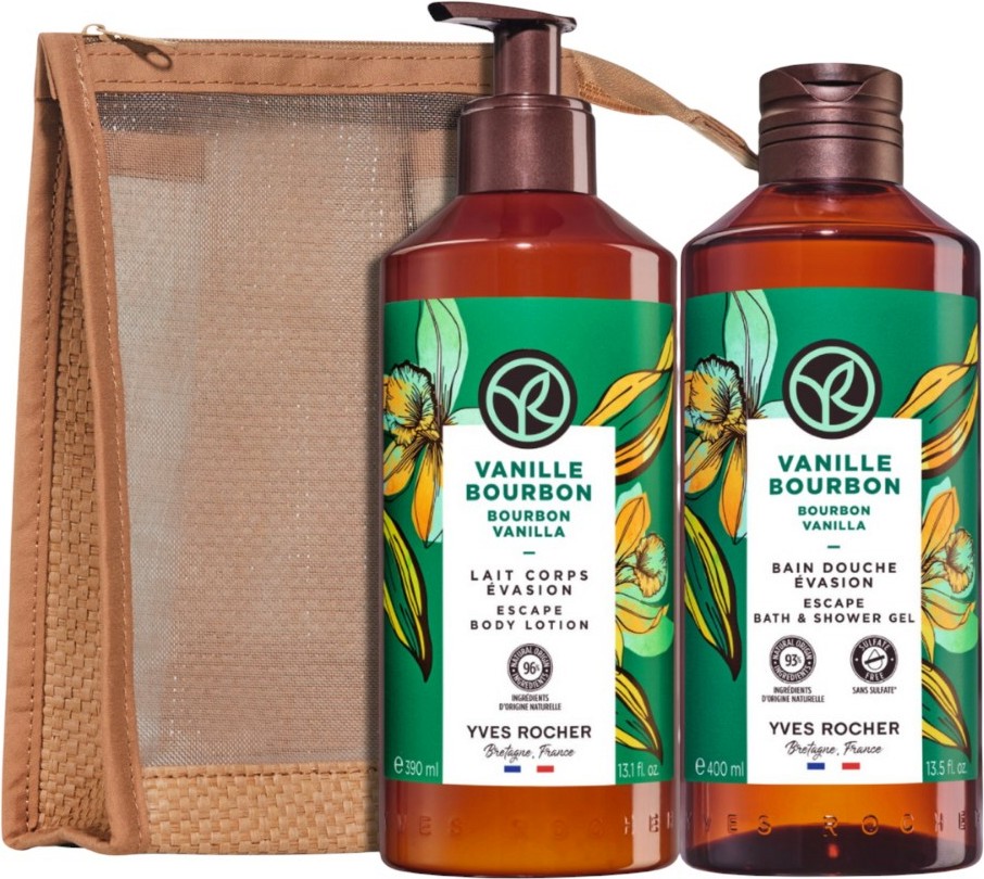 Подаръчен комплект Yves Rocher Bourbon Vanilla Подаръчен комплект Yves Rocher Bourbon Vanilla - Душ гел и лосион за тяло от серията Bourbon Vanilla - продукт