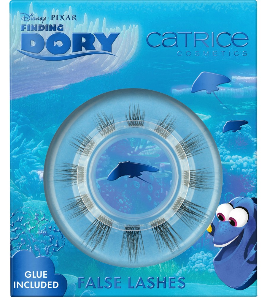 Catrice Disney Pixar Finding Dory False Lashes Catrice Disney Pixar Finding Dory False Lashes - Изкуствени мигли в комплект с лепило от серията Disney Pixar Finding Dory - продукт