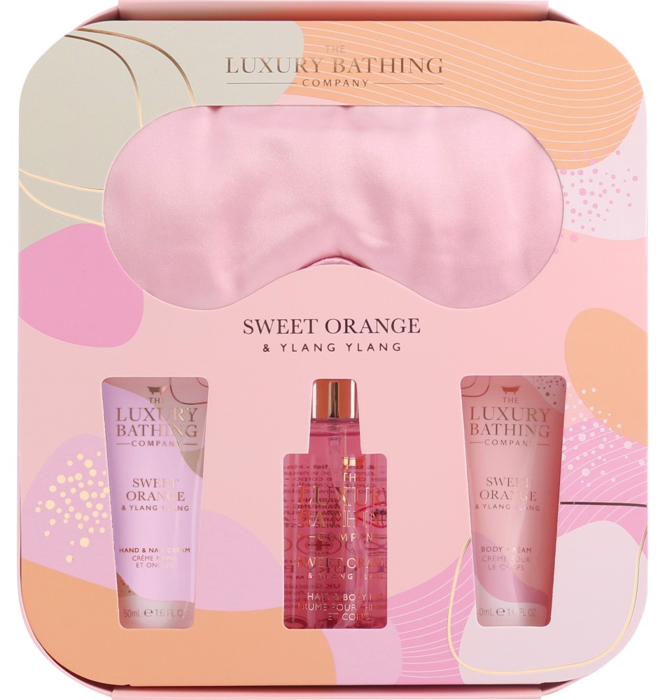 The Luxury Bathing Company Sweet Orange & Ylang Ylang The Luxury Bathing Company Sweet Orange & Ylang Ylang - Комплект мист и крем за тяло, крем за ръце и маска за очи - продукт