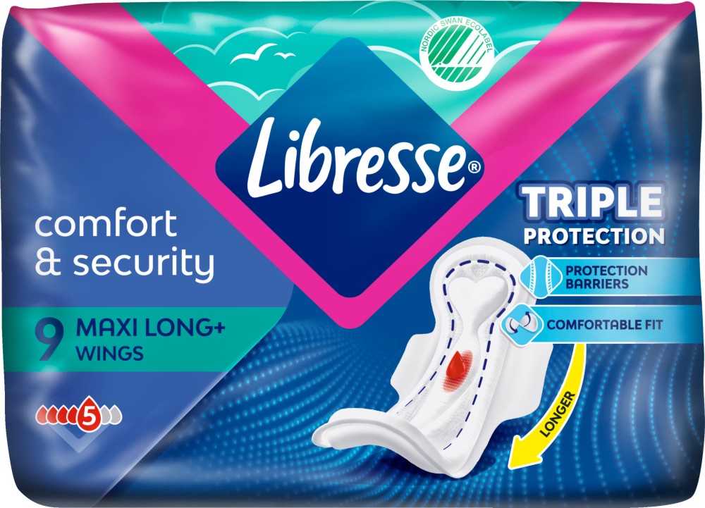 Libresse Comfort & Security Maxi Long+ - 9 ���� ������ ��������� - ������ ���������