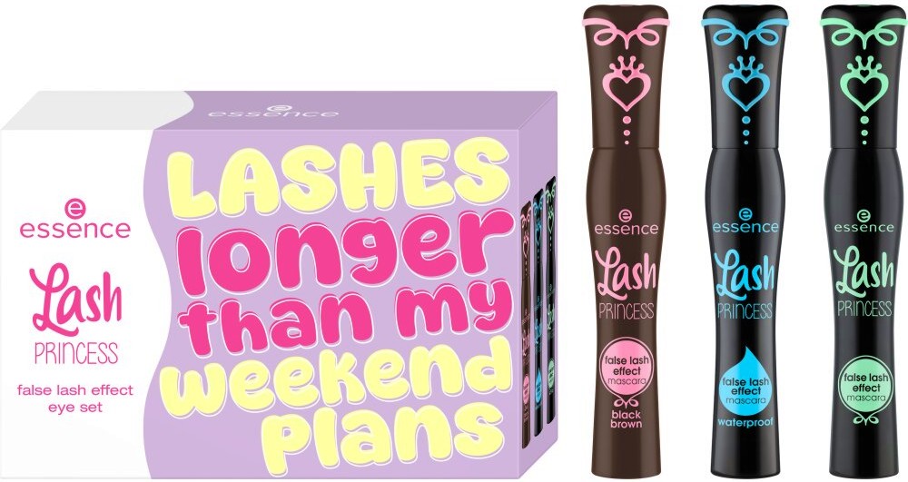 Essence Lash Princess False Lash Effect Eye Set Essence Lash Princess False Lash Effect Eye Set - Комплект спирали за обем с ефект изкуствени мигли - спирала