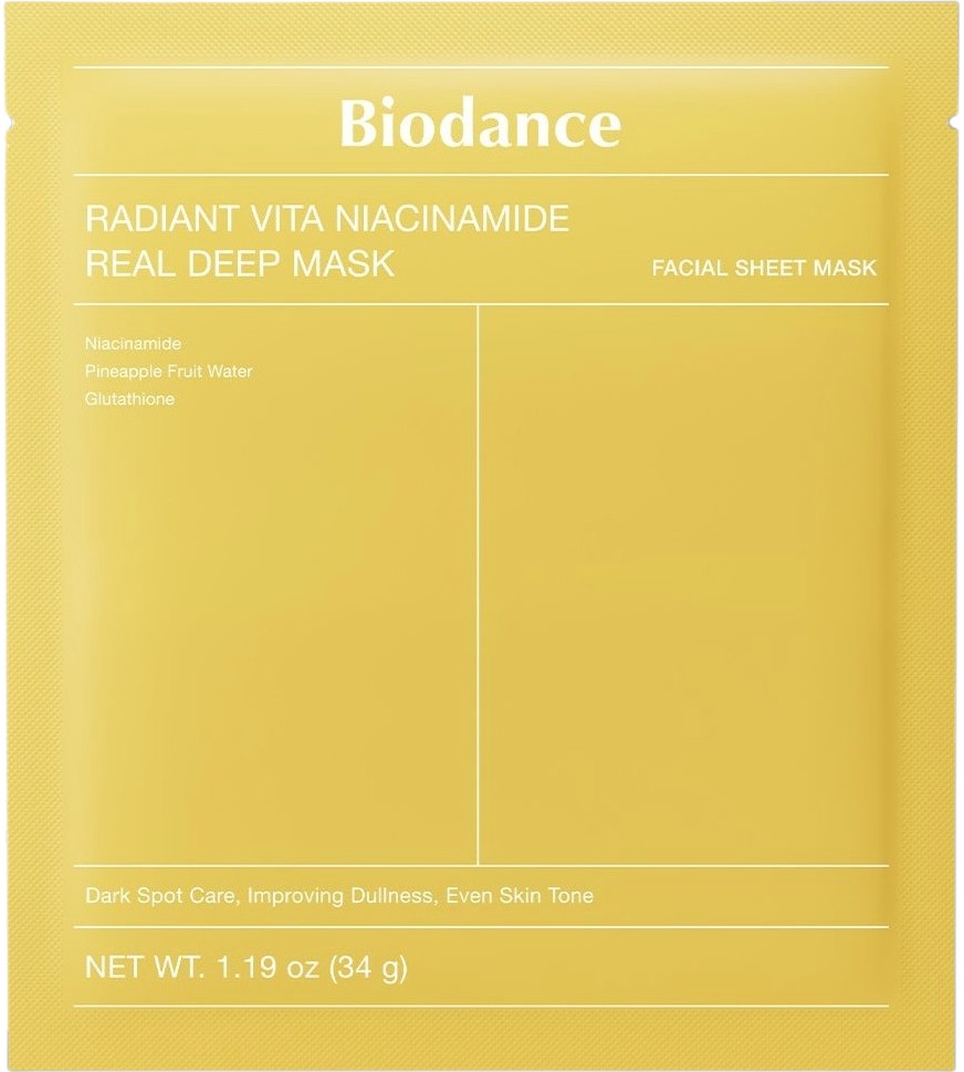 Biodance Radiant Vita Niacinamide Real Deep Mask Biodance Radiant Vita Niacinamide Real Deep Mask - Озаряваща хидрогел маска за лице с ниацинамид - маска