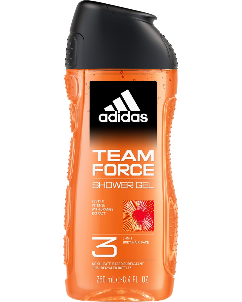 Adidas Men Team Force Shower Gel -    3  1   Team Force -  