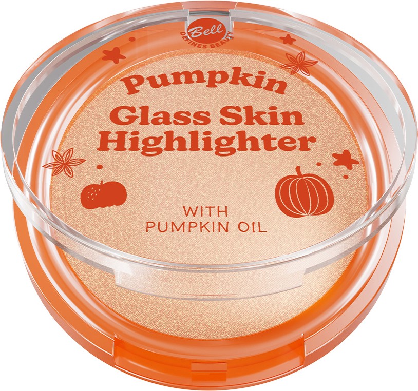 Bell Pumpkin Glass Skin Highlighter Bell Pumpkin Glass Skin Highlighter - Хайлайтър за лице с екстракт от тиква от серията Spicy Pumpkin - продукт