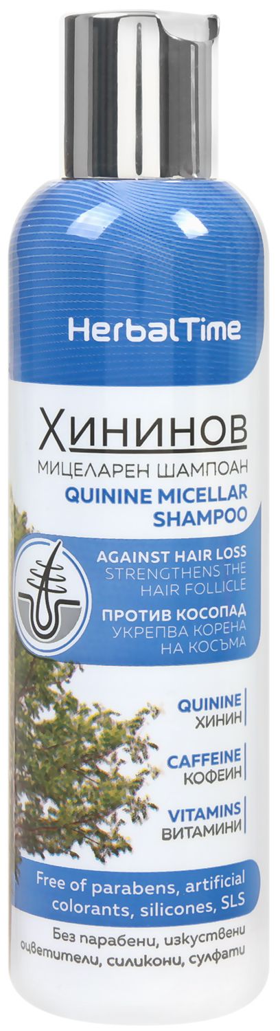 Хининов шампоан против косопад Herbal Time - store.bg