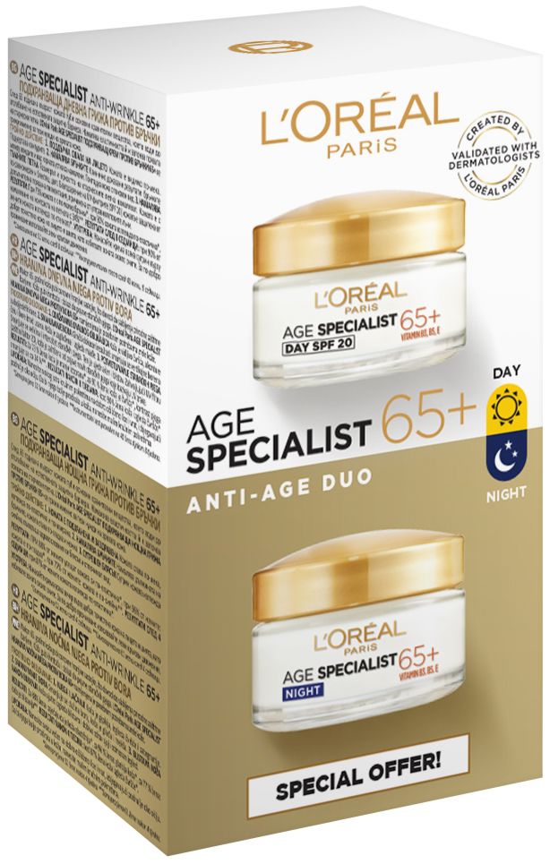 Дуо пакет кремове за лице Loreal Age Specialist 65+ - store.bg