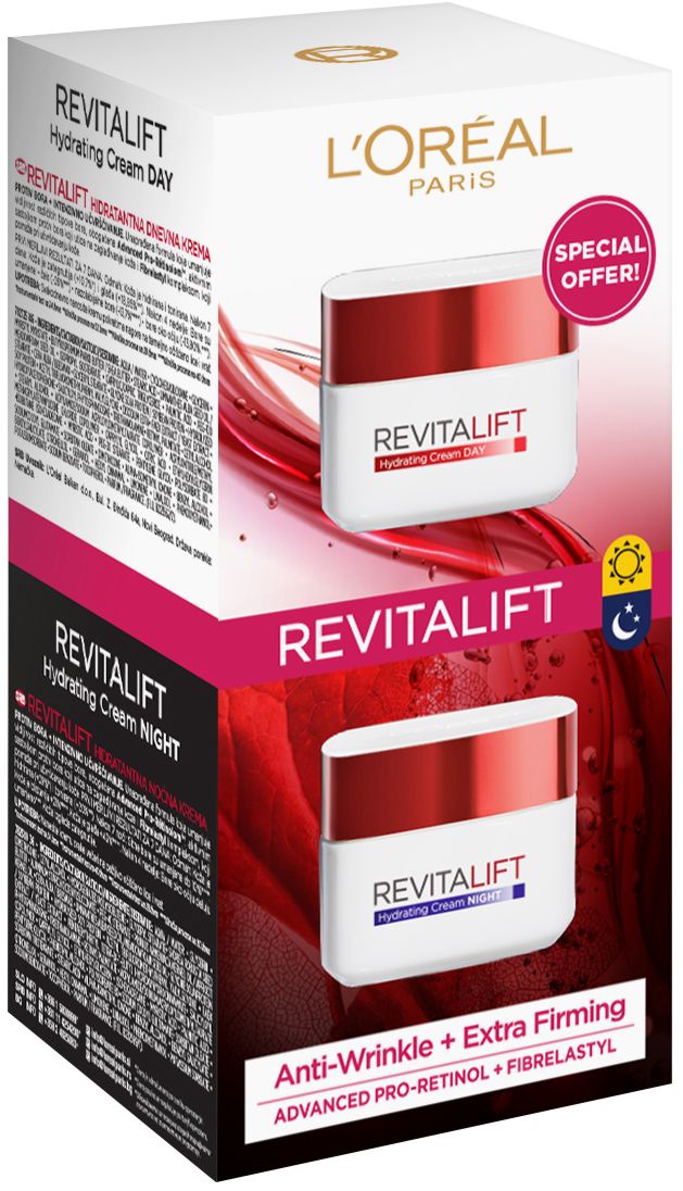 L'Oreal Revitalift Комплект от дневен и нощен крем за
