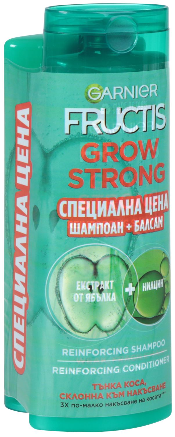 Шампоан и балсам Garnier Fructis Grow Strong - store.bg