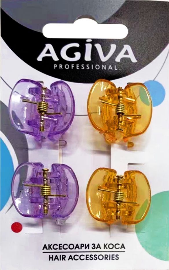 Цветни щипки за коса Agiva - store.bg