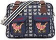     Pink Lining Mama et Bebe Cream Butterflies on Navy - 