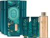 Подаръчен комплект с метална кутия The Luxury Bathing Company Sparkling Pear & Nectarine Blossom - Душ гел, крем за тяло, крем за ръце и нокти и гъба за баня - продукт
