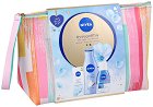 Подаръчен комплект с несесер Nivea Skin Care - Дневен крем, лосион за премахване на грим и мляко за тяло - продукт
