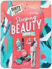 Подаръчен комплект Dirty Works Sleeping Beauty - Масло за тяло, пяна за вана, спрей и маска за сън - продукт
